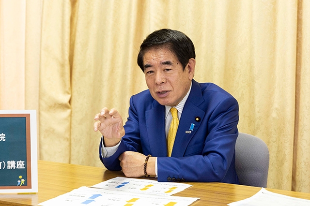 下村博文学院長・上野通子副学院長による「ネットDeマイ（出前）講座」