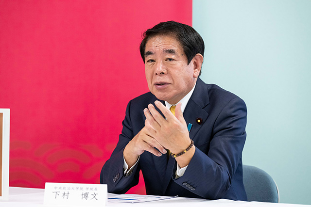 下村博文学院長・和田義明副学院長による「ネットDeマイ（出前）講座」